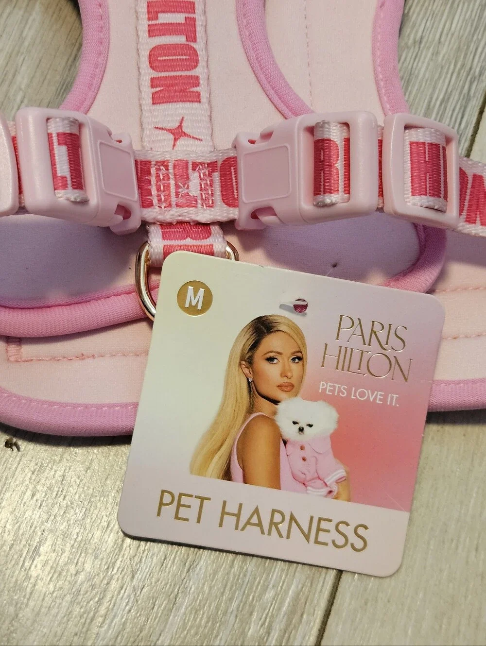 NWT Paris Hilton Pets Love It Pink Dog Harness Size M Medium Padded